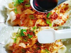 放盐，生抽，醋调味。