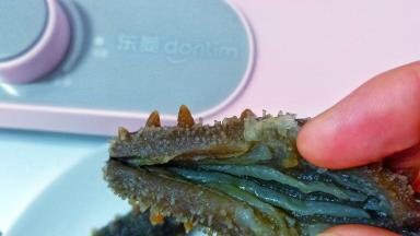 即食海参一般内脏都是处理好的，只需要用水清洗干净即可。