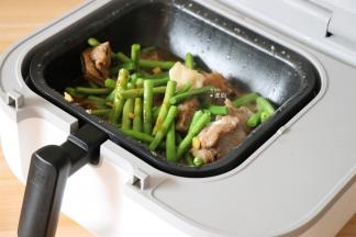 放入豆角，点击开始按钮；