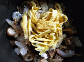 放鸡蛋丝(条)。