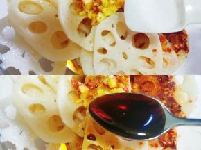 放盐，醋，香油，生抽调味。