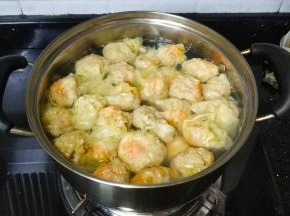 再次煮沸后关火