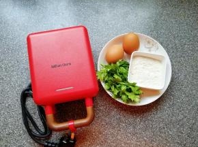 准备好早餐机和食材。