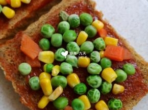 铺杂蔬粒