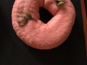 把泡过的樱花 挤水 摆上做装饰 用南瓜子做叶子
