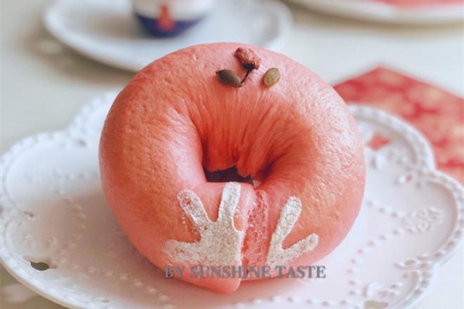 少女心爆棚的樱花贝果