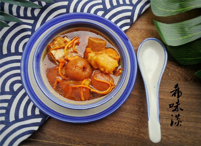 虫草花荔枝炖排骨