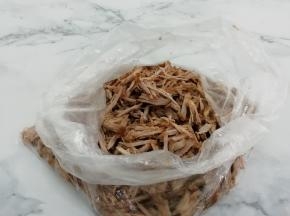 没有打散的，用手再撕一下