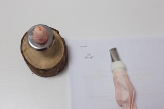 第二层花嘴10点方向裱3瓣，如图