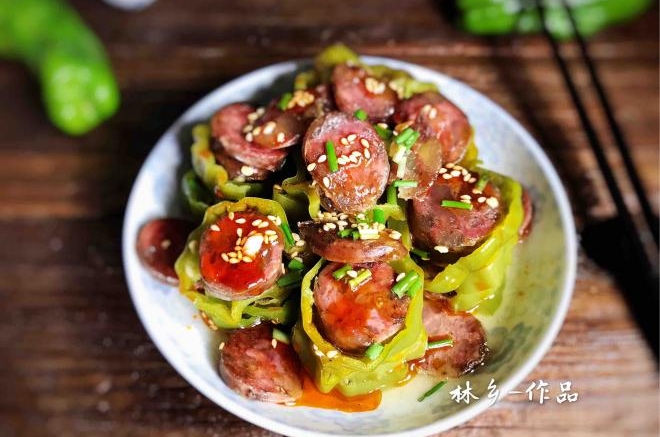 青椒酿腊肠