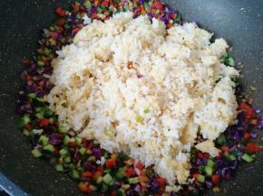 下入金银米饭。