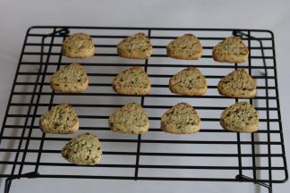 烘烤完成，取出寿司曲奇，排入烤网晾凉