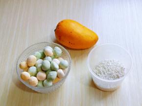 准备好西米，芒果。