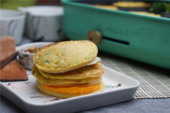 香菇鸡蛋葱花饼