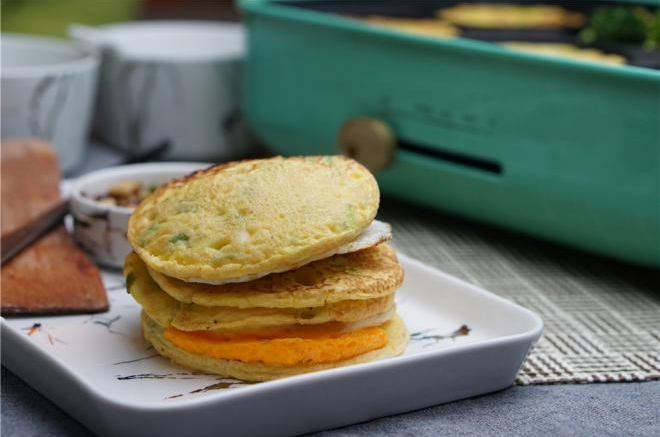 香菇鸡蛋葱花饼