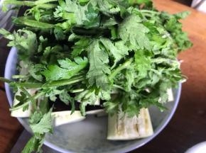 铺盖在茄子上面