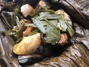 时间到，取出打开荷叶