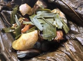 时间到，取出打开荷叶