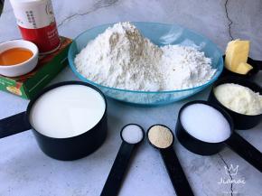 食材一览图，夹心奶酪使用的是软质奶酪，会有爆浆的口感。