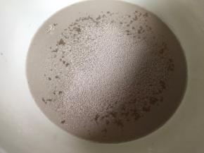 酵母放入温水中融化