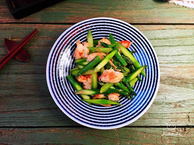 芦笋炒虾仁