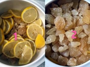 选择隔水炖锅，一层柠檬一层冰糖!