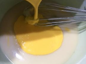 再倒入面糊中，拌匀。