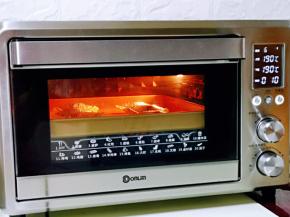 上下管190度，(先烤10分钟）