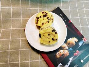 蜜豆蛋糕卷成品图