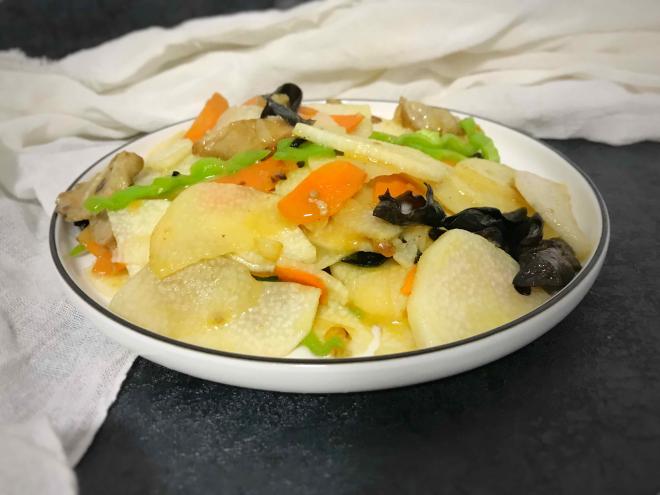 春季清炒山药萝卜