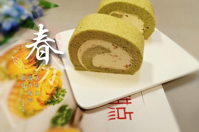 抹茶玫瑰蛋糕卷