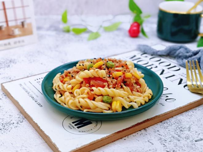 番茄肉糜螺旋面