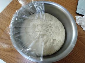 发酵至2-3倍大，撕开面团看，里面有很明显的蜂窝状。