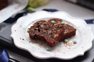 浓郁的巧克力口味蛋糕就完成了。