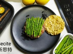 6.我喜欢芦笋，在圆盘里煎熟再放上汉堡上
