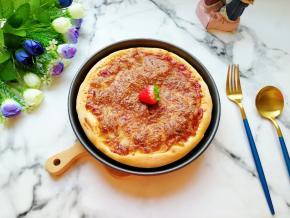 紫薯果酱披萨出炉。