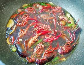 下入处理好的小龙虾烧开，中小火煮20分钟关火，焖半个小时盛出。