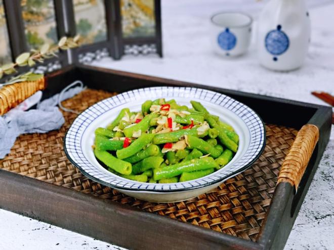 蒜蓉虾皮炒刀豆