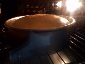 烘烤20分钟时的蛋糕