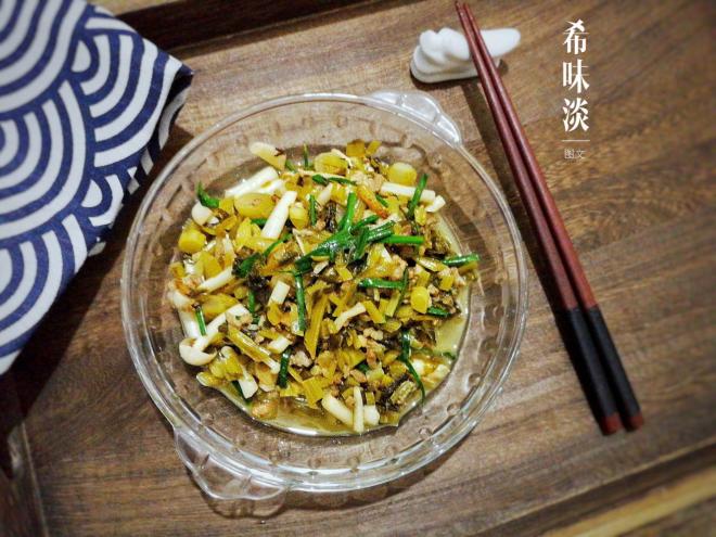 白玉菇肉末雪菜