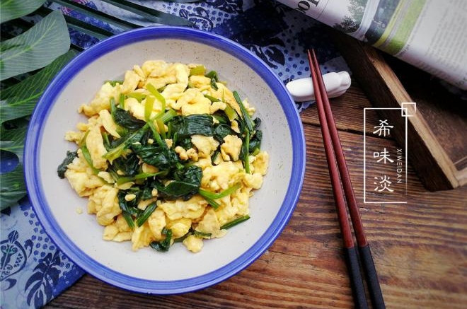 菠菜炒鸡蛋