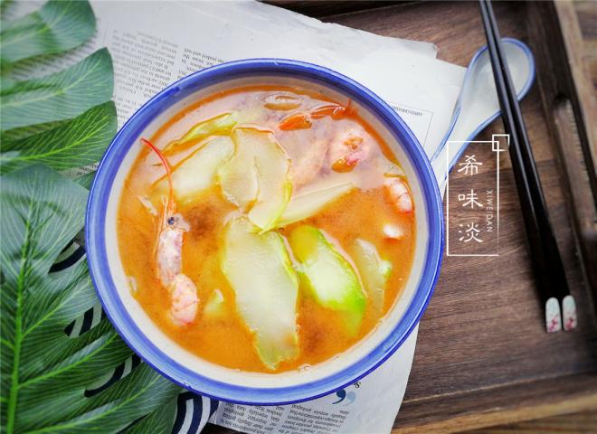 鲜虾棒菜汤