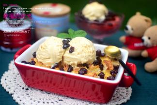 太妃酱冰淇淋面包布丁