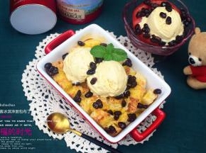 太妃酱冰淇淋面包布丁