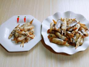 将蛏肉取下来，依次做完。