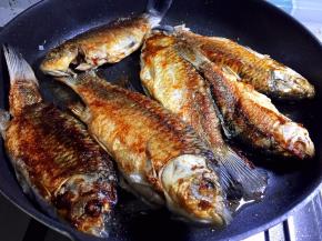 鲫鱼两面煎至金黄盛出备用