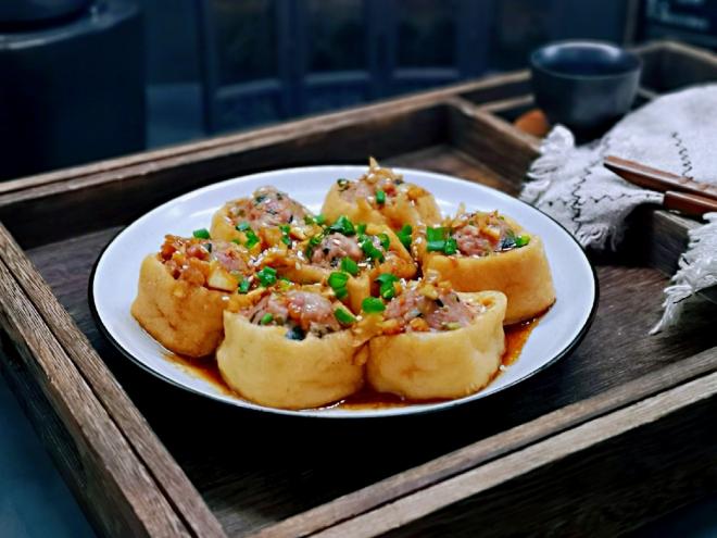 油豆腐酿肉糜