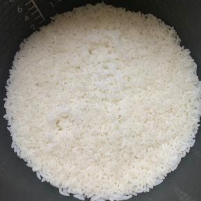 1、准备好所有的材料，煮一锅米饭。