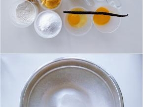 1. 准备好各种材料。 2. 将糖粉和低筋粉混合，过筛备用。