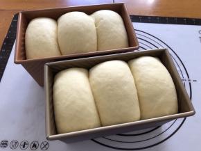 放入烤箱二次发酵至9分发，我没开发酵功能，放一碗热水即可